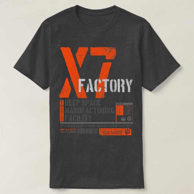 Camiseta Estación de fábrica X7 (Diseño del anverso)