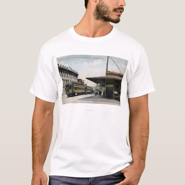 Camiseta Estación de ferrocarril eléctrica septentrional (Anverso)