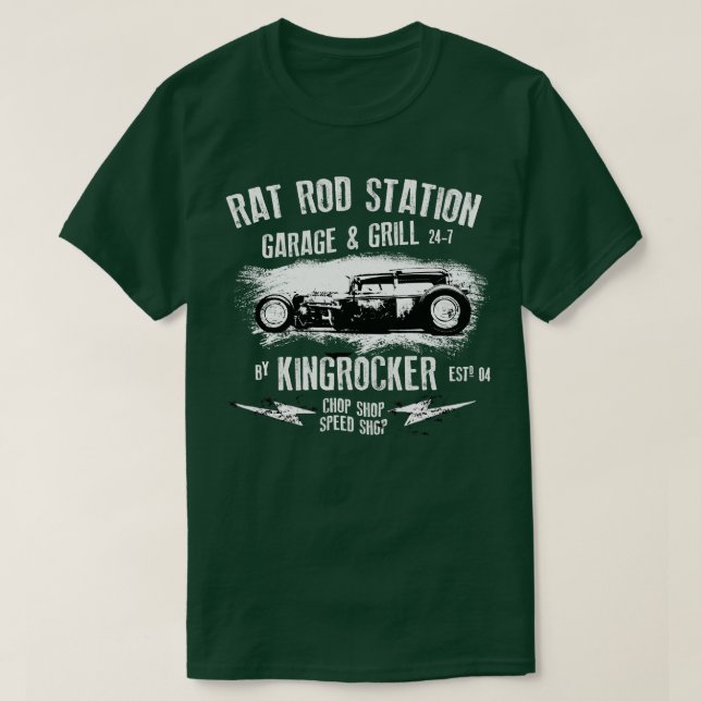 Camiseta Estación de Hot Rod (Diseño del anverso)