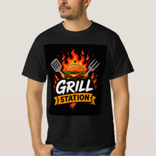 Camiseta 🔥 Estación de parrilla Burger Restaurant Crew de 
