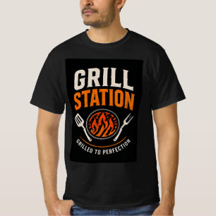 Camiseta 🔥 Estación de parrilla Burger Restaurant Crew de