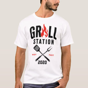 Camiseta 🔥 Estación de Parrilla Restaurante Creativo de Co