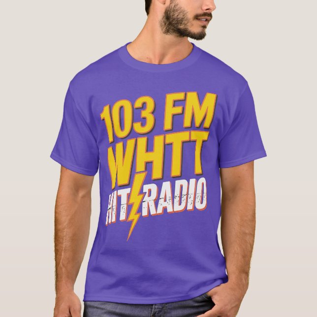Camiseta Estación de Radio Boston WHTT Retro de los años 19 (Anverso)