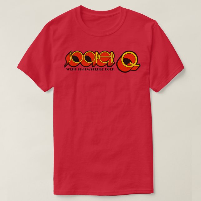 Camiseta Estación de Radio Norfolk de SOOPER Q WQRK 104 (Diseño del anverso)
