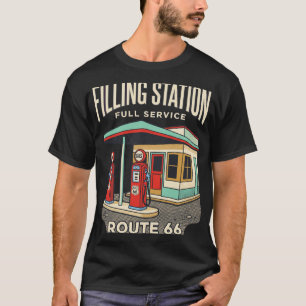 Camiseta Estación de Servicio Vintage Americana Retro 7