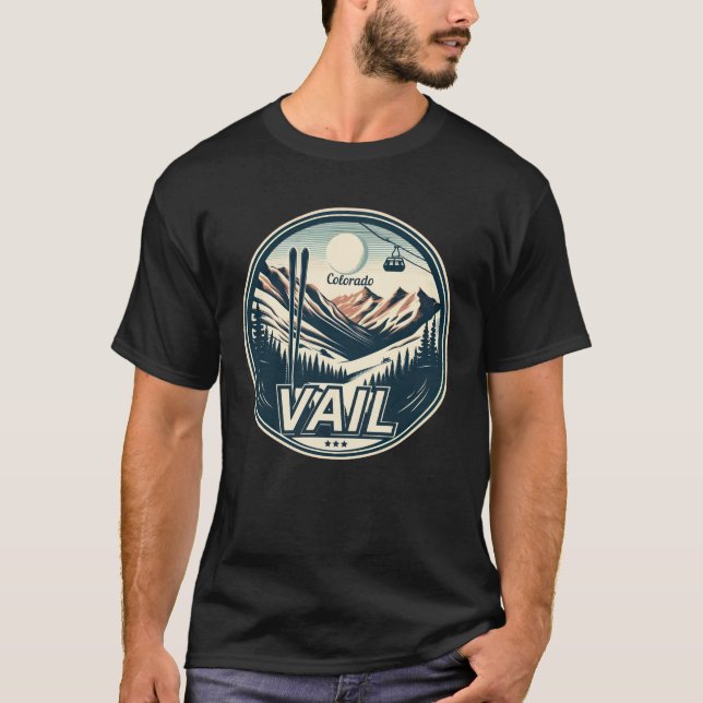 Camiseta Estación de Vail Ski Resort: Esquí y Snowboard en  (Anverso)
