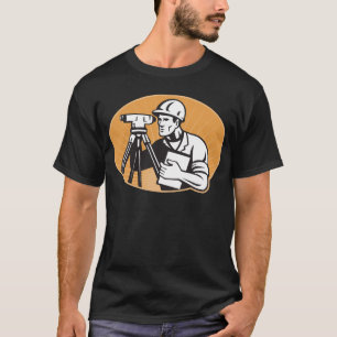 Camiseta Estación del total del teodolito del ingeniero de