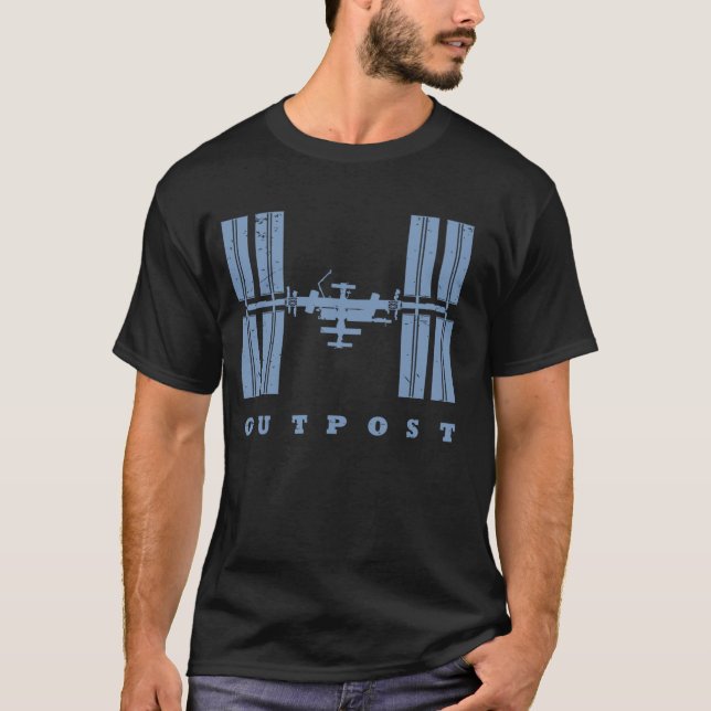 Camiseta Estación Espacial Internacional con la palabra OUT (Anverso)
