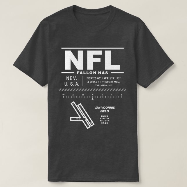 Camiseta Estación Naval Aérea de Fallon NAS NFL T-Shirt (Diseño del anverso)