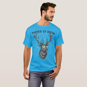 Camiseta estacional de Navidades de renos divertid