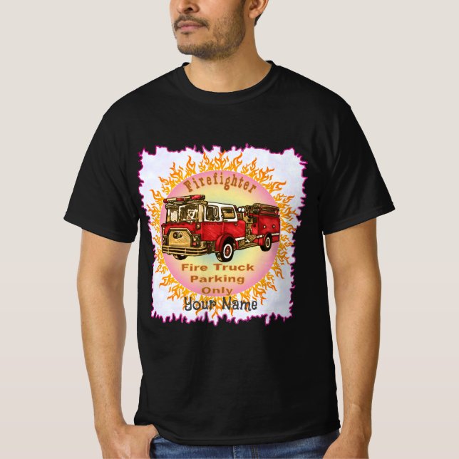 Camiseta Estacionamiento de camiones de bomberos (Anverso)