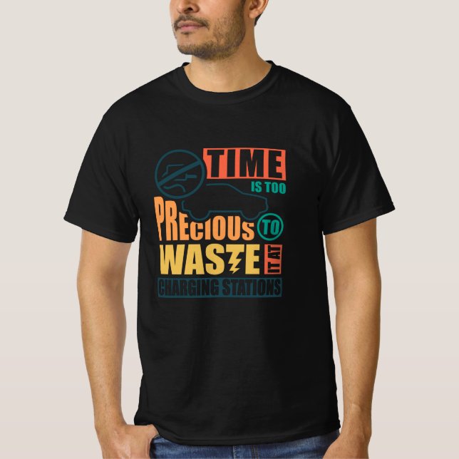 Camiseta Estaciones de carga de automóviles antieléctricos (Anverso)