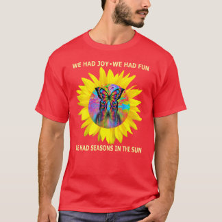 Camiseta Estaciones de las mujeres en el sol Retro 70 Letra