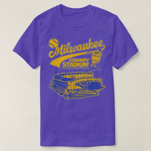 Camiseta Estadio del Condado de Milwaukee de Béisbol 1 (Diseño del anverso)