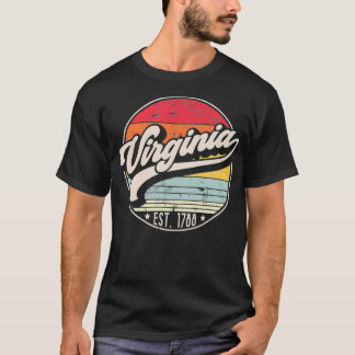 Camiseta Estadio Retro Virginia Home State VA Guay 70s Styl