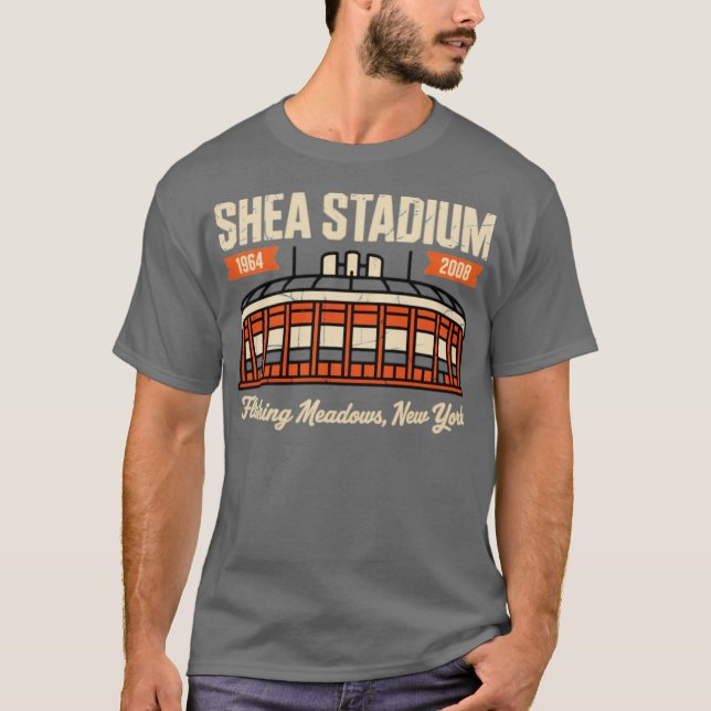 Camiseta Estadio Shea Flushing Meadows, Béisbol NY Retro (Anverso)