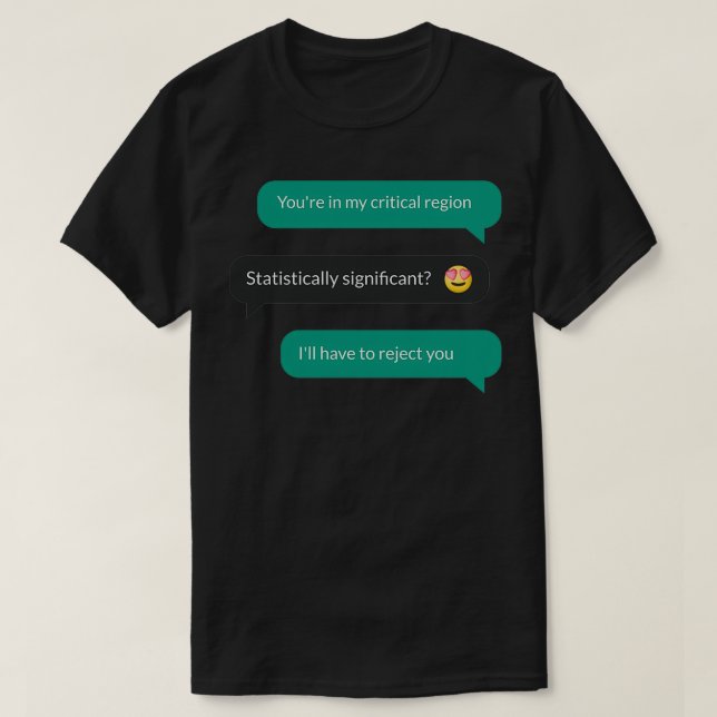 Camiseta Estadísticamente significativo No (Diseño del anverso)