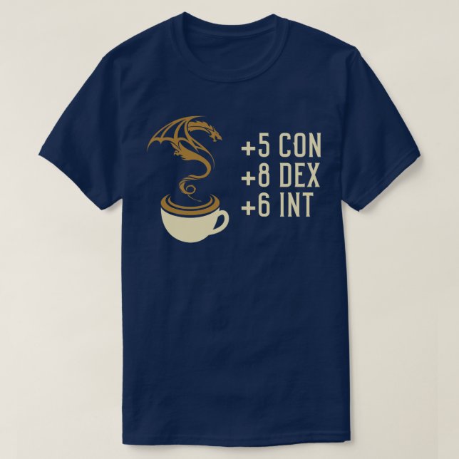 Camiseta Estadísticas de café para rodaje y rodaje (Diseño del anverso)
