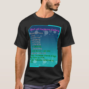 Camiseta Estadísticas de juego épicas y hardcore