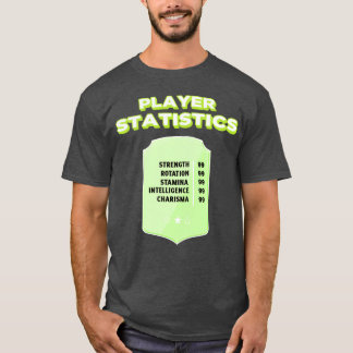 Camiseta Estadísticas de jugador de deportes amigo familia
