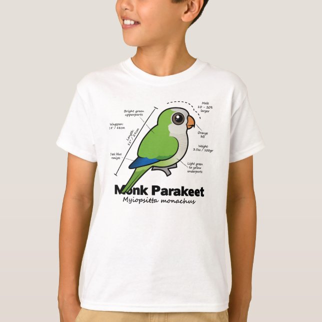 Camiseta Estadísticas de Monk Parakeet (Anverso)