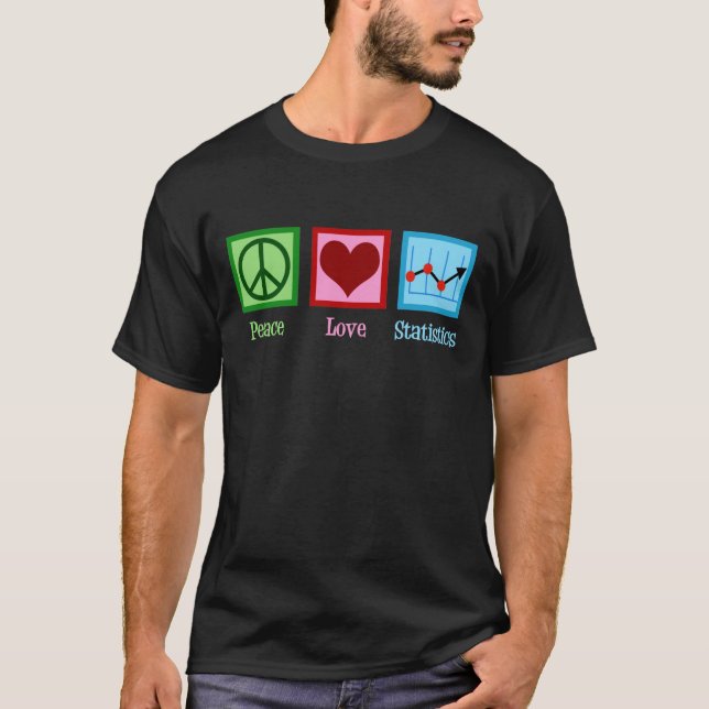 Camiseta Estadísticas del amor de la paz (Anverso)