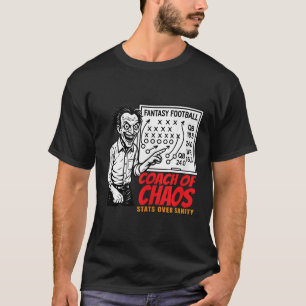 Camiseta Estadísticas del Entrenador del Caos sobre la Cord