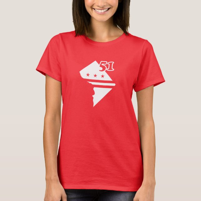 Camiseta Estado 51 de Washington DC - condición de estado (Anverso)