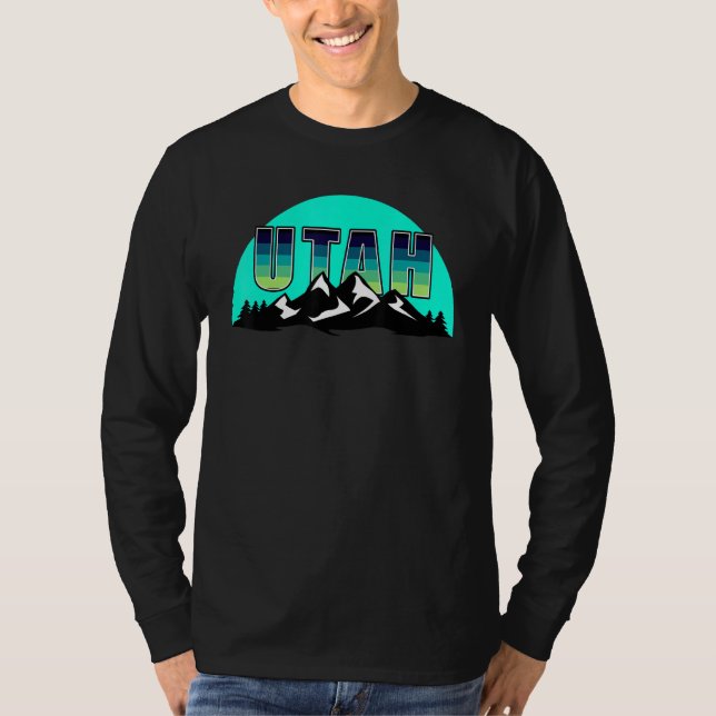 Camiseta Estado americano Utah Sun Moon Mountain Nature Hik (Anverso)