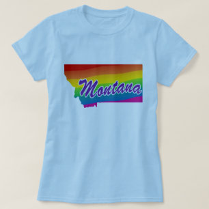 Camiseta Estado Arcoiris De Montana