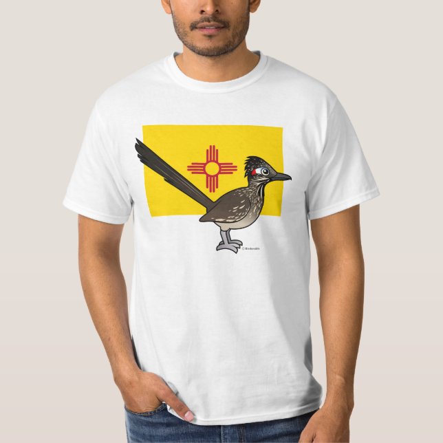 Camiseta Estado Birdorable de New México: Roadrunner (Anverso)
