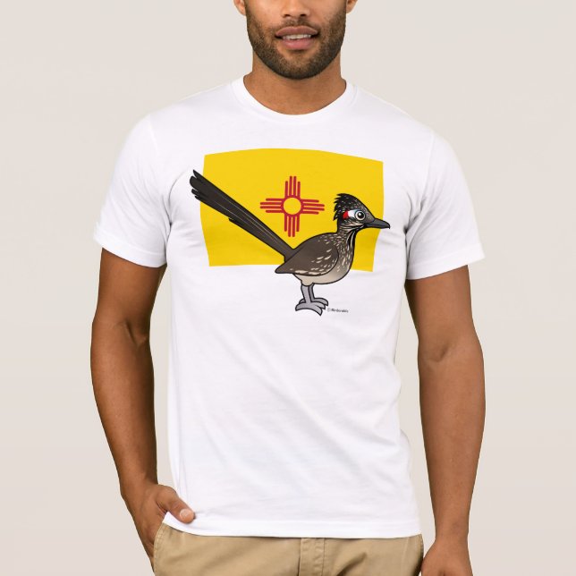 Camiseta Estado Birdorable de New México: Roadrunner (Anverso)