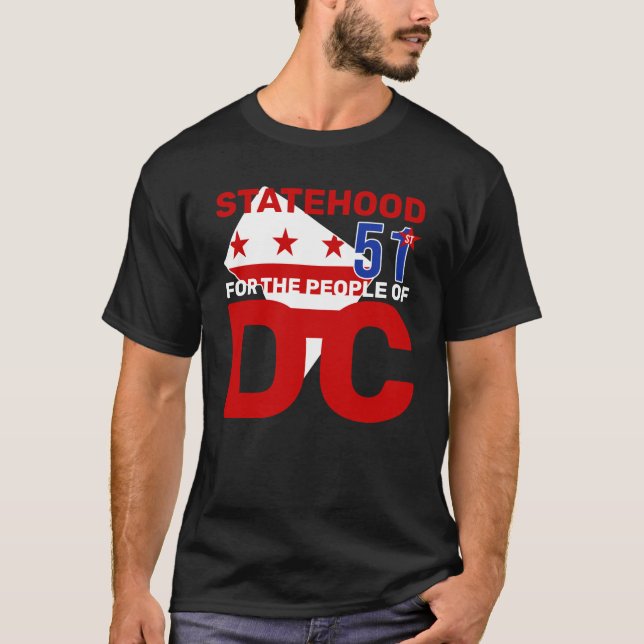 Camiseta Estado DC: ¡Hagan de DC el 51° estado de EEUU! Cam (Anverso)