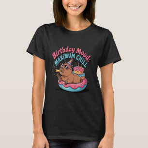 Camiseta Estado de ánimo de cumpleaños máximo relax Capybar