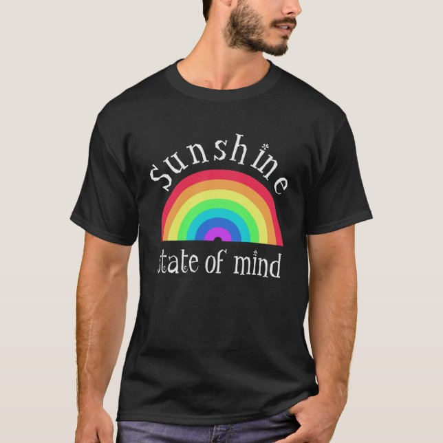 Camiseta Estado de ánimo soleado Boho Hippie Arcoíris Posit (Anverso)