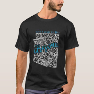 Camiseta Estado de Arizona AZ Mandala Mapa de Estados Unido