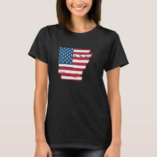 Camiseta Estado de Arkansas Bandera Patriótica de los Estad