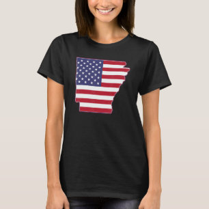 Camiseta Estado de Arkansas EE. UU. Bandera Americana Patri