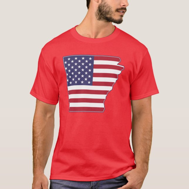 Camiseta Estado de Arkansas Estados Unidos Bandera estadoun (Anverso)