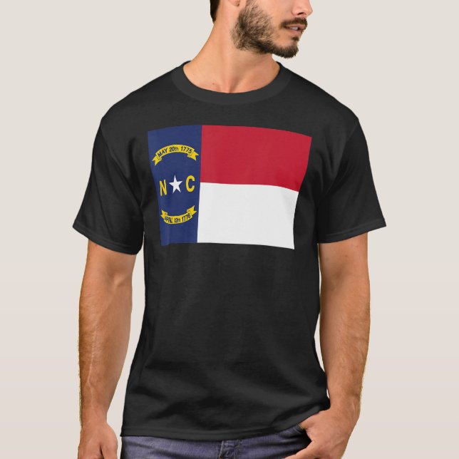 Camiseta Estado De Bandera De Carolina Del Norte (Anverso)