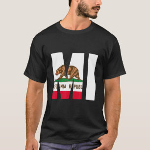 Camiseta Estado de California Bandera Michigan ciudades MI 