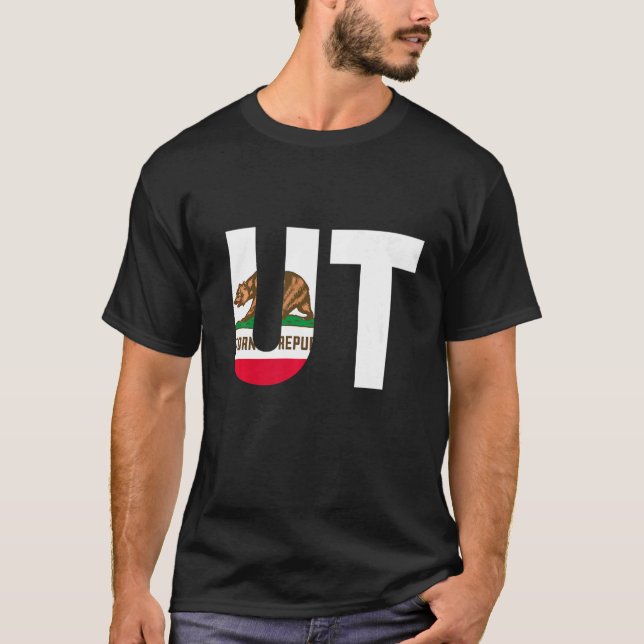Camiseta Estado de California Bandera Utah UT Ciudades y Es (Anverso)