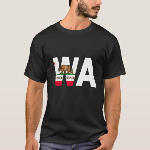 Camiseta Estado de California Bandera Washington WA Cities