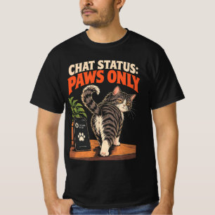Camiseta Estado de Chat Solo Patas Meme Divertido de Gato J
