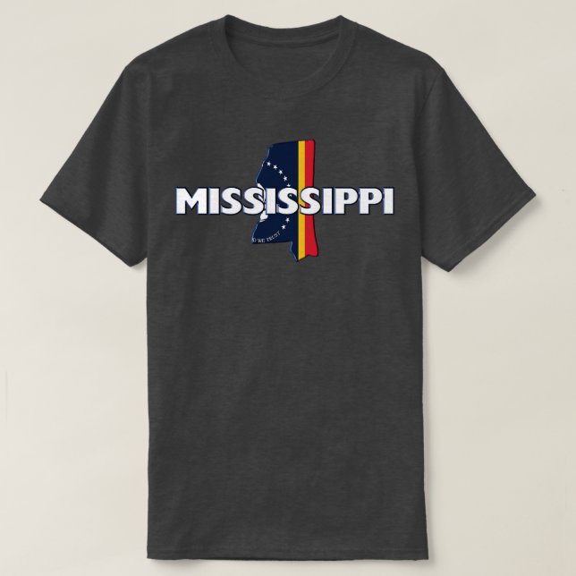 Camiseta Estado de color Mississippi (Diseño del anverso)