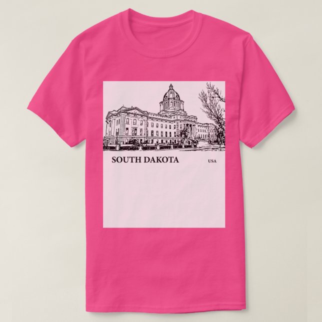 Camiseta Estado de Dakota del Sur Estados Unidos 2 (Diseño del anverso)