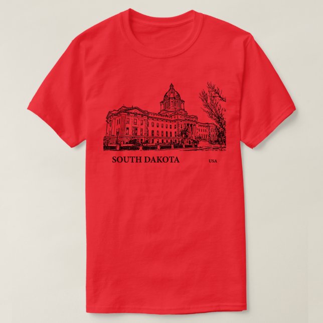 Camiseta Estado de Dakota del Sur Estados Unidos 3 (Diseño del anverso)