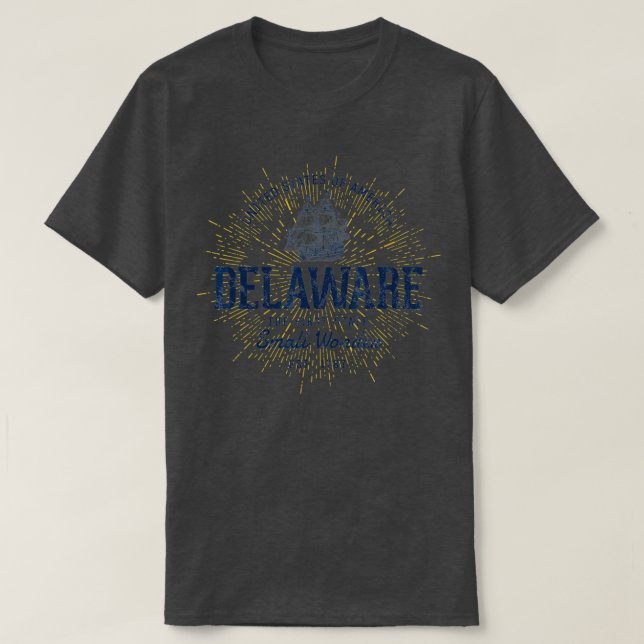 Camiseta Estado de Delaware Vintage Retro Delaware (Diseño del anverso)