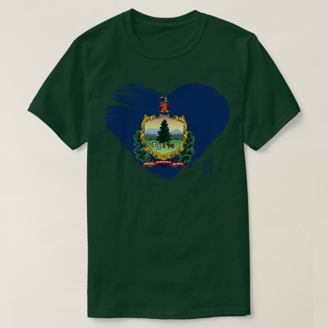Camiseta Estado de EEUU Amo la Bandera Vermont Vermont (Diseño del anverso)
