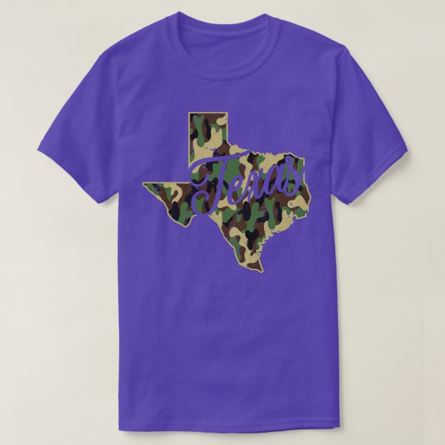 Camiseta Estado de esquema de bandera de Texas de Camo (Diseño del anverso)